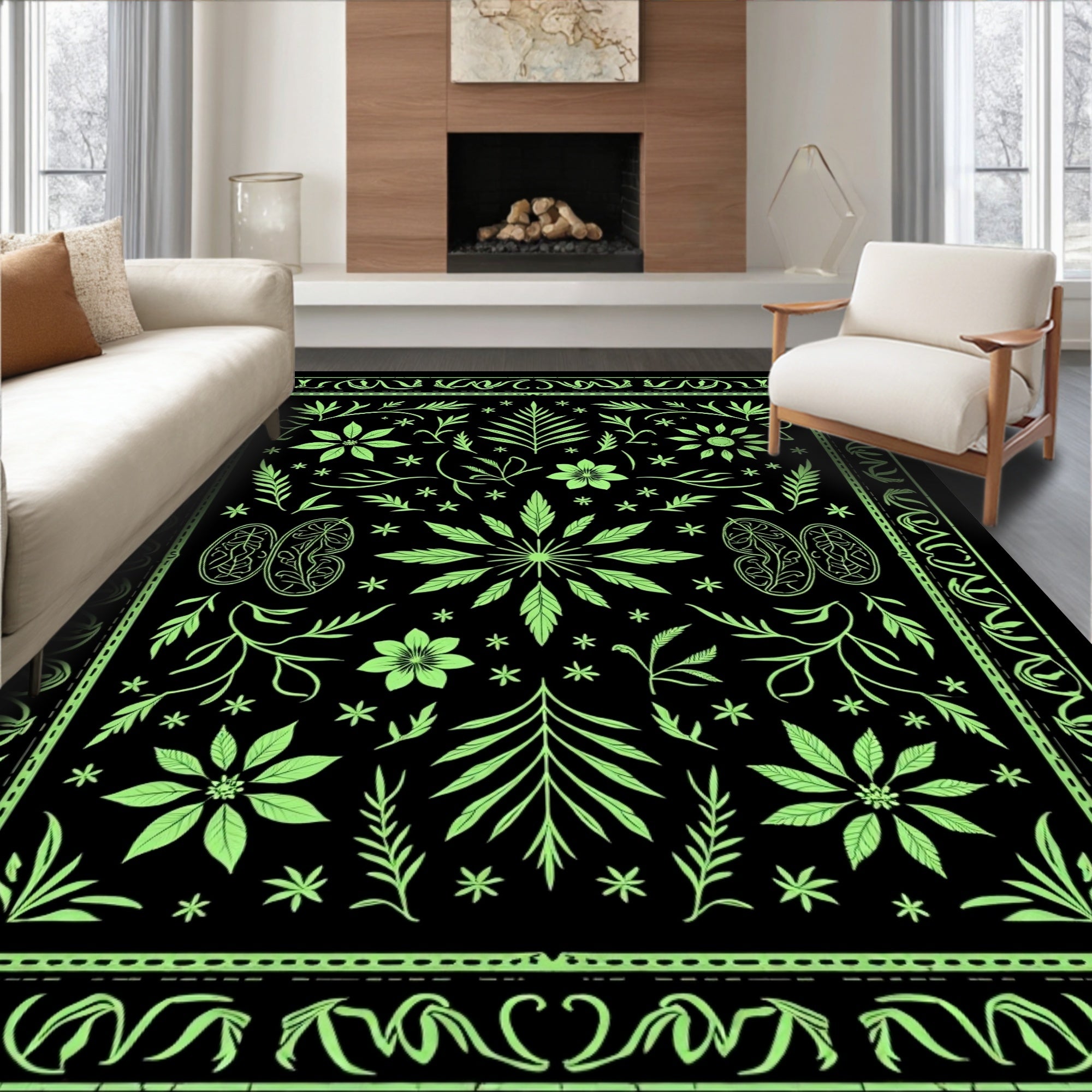 Ethereal Woodland Treasury Displaying Naturalist Detailed Sketches (Black) - ODIKA