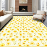 Playful Yellow Flower Motif(Beige)