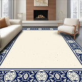 Artisan Crafted Speckled Perimeter Youth with Classic Motifs(Blue)