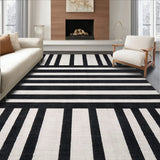 Geometric Stripe Area Contemporary Design(Black)