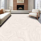 Elegant Swirl Abstract Decorative Flat Stylish Accent (Ivory)