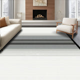 Elegant Striped Floor Mat for Modern Porches and Patios(Black)
