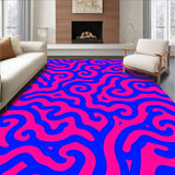 Abstract Swirl Mosaic Featuring Spiraling Shapes and Fluid Motifs (Pink) - ODIKA