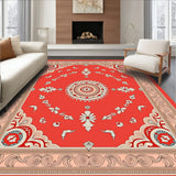 Heritage Blossom Paisley Embellished Tapestry(Red)