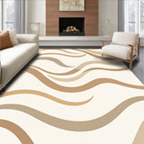 Abstract Waves Tufted Elegant Artisan Collection(Beige)