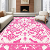 Ultra Soft Area Rug, Non Slip, Stain Resistant, Washable Area Rugs for Living Room, Bedroom, Western Cowgirl Bath Mat(Pink)