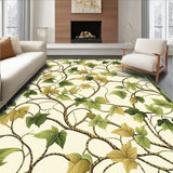 Ivy League Beige & Green Artistic Design Area(Beige)