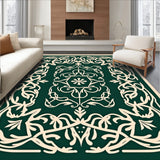 Botanical Vine Scrollwork with Art Nouveau Inspired Flourishes(Green)