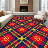 Highland Tartan Crisscross Checkered Lattice Statement(Red)