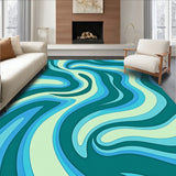 Abstract Fluid Swirl Design Incorporating Waves and Shapes (Green)