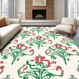 Damask Scrollwork Design with Ornamental Flourishes Classic Appeal (Red) - ODIKA