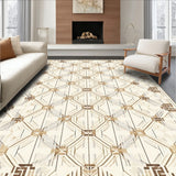 Chic Geometric Design Area with Modern Beige and Accents(Beige)