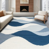 Elegant Area Rug Coastal Breeze Design(Blue)