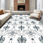 Distressed Fleur de with Classic Floral Lace (Black) - ODIKA