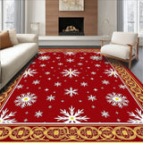 Winter Interlocking Motif with Ornate Holiday Detailing(Red)