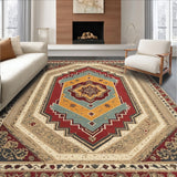 Ultra Soft Area Rug, Non Slip, Stain Resistant, Washable Area Rugs for Living Room, Bedroom, Braided Trout Fishing(Red)