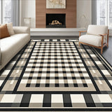 Monochrome Tilework Graphic Check(Beige)