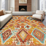 Vibrant Area Rug Golden Canyon Southwest Style(Orange)