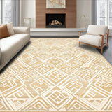 Elegant Geometric Area with Chic Diamond Motif for Sophisticated Spaces(Beige)