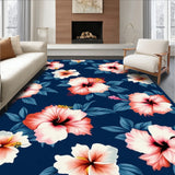 Chic Hibiscus Patterned Design(Blue)