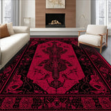 Gothic Serpent Aesthetic Enchanted Snake Themed Floor Mat(Red)