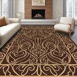 Elegant Swirl Lattice Decorative Flooring(Brown)