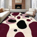 Entryway Modern Burgundy & Black Non Slip(Purple)