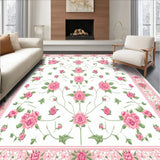 Radiant Light Pink Floral Artistry(White)