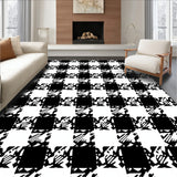 Festive Buffalo Plaid Lattice Farmhouse Vintage Holiday Checkered(Black)