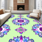 Enchanted Garden Floral Medallion Shag Luxury Comfort Dream (Green)