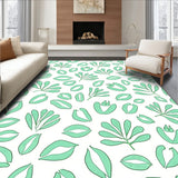 Floral Mosaic Whimsy with Interlocking Petal and Leafy Arabesques (Green)