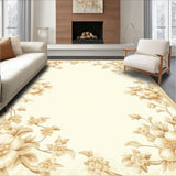 Beige Floral Design Throw(Beige)