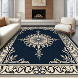 Vintage Medallion Interlocking Vine Motif with Distressed Filigree Borders(Beige)