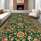 Ultra Soft Area Rug, Non Slip, Stain Resistant, Washable Area Rugs for Living Room, Bedroom, Vintage Floral Non-Slip Living Room Rug(Green)