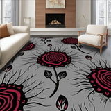 Gothic Rose Bloom Tapestry with Dark Floral Arrangements(Gray) - ODIKA