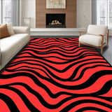 Abstract Wave Symphony featuring Dynamic Ripple Effects (Red)
