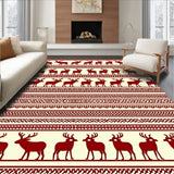Festive Elk With Interlocking Motifs(Beige)