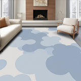Abstract Cloud Wash with Layered Blue Grey Hues(Blue)