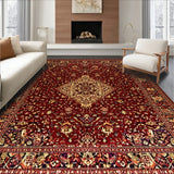 Elegant Medallion Tufted Rug(Red)