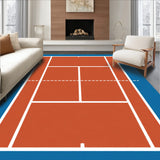 Tennis Court Layout with Service Lines(Orange)