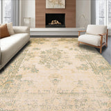 Classic Heritage with Antique Botanical Motifs and Weathered Detailing(Beige)