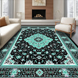 Elegant Teal and Black Medallion(Black)