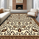 Vintage Coffee Bean Mosaic with Swirling Arabica Motifs(Beige)