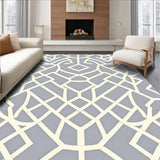 Interlocking Trellis Maze with Contemporary Motifs(Gray)