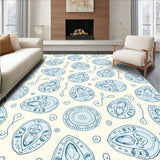 Paisley Garden Motif with Artistic Swirl(Beige)