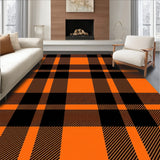 Buffalo Checkered Tartan with Bold Contrast Plaid Design(Orange)