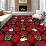 Festive Tartan with Classic Holiday Pinecone Ornamentation(Red)