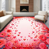 Charming Love Hearts Perfect for Valentine Day Entryway (Red)