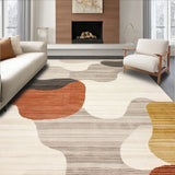 Contemporary Casual Featuring Abstract Shapes in Brown and Beige(Gray)