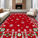 Joyful Seasonal Wonderland Snowy Embellished Decorative(Red)